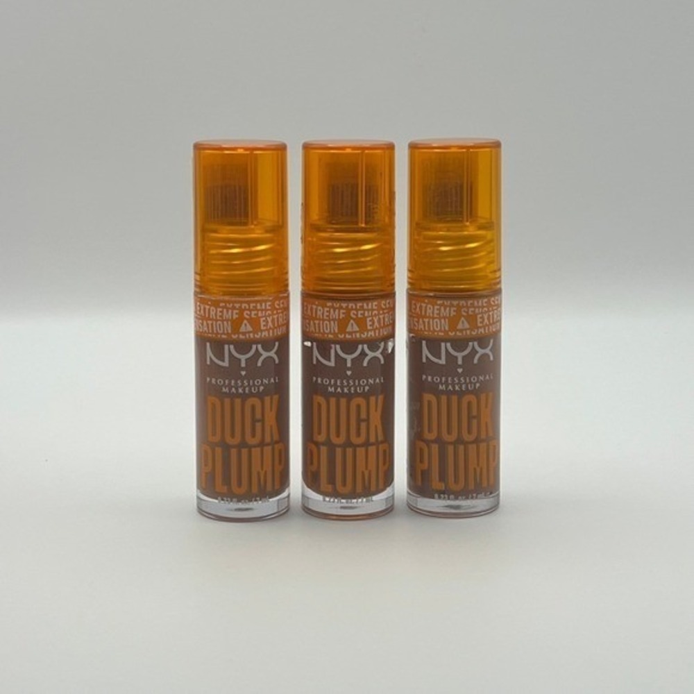 NYX Duck Plump High Pigment Lip Gloss 07 Mocha Me Crazy Lot of 3 New